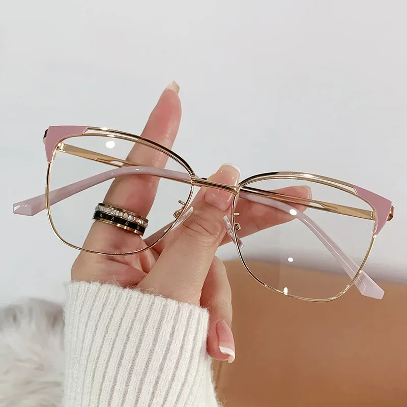 Gaming Glasses Blue - Retro Lady Cat Eye Glasses Frame