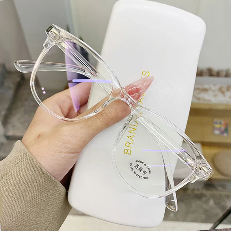 Gaming Glasses Blue - Transparent Computer Glasses Frame Women Men