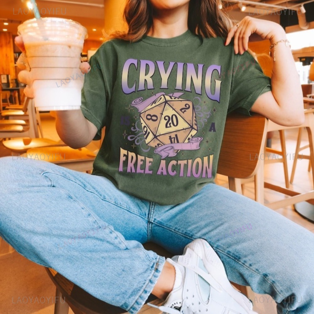 Funny DnD Crying Is A Free Act - đánh giá và giá Esports Gaming Shirts