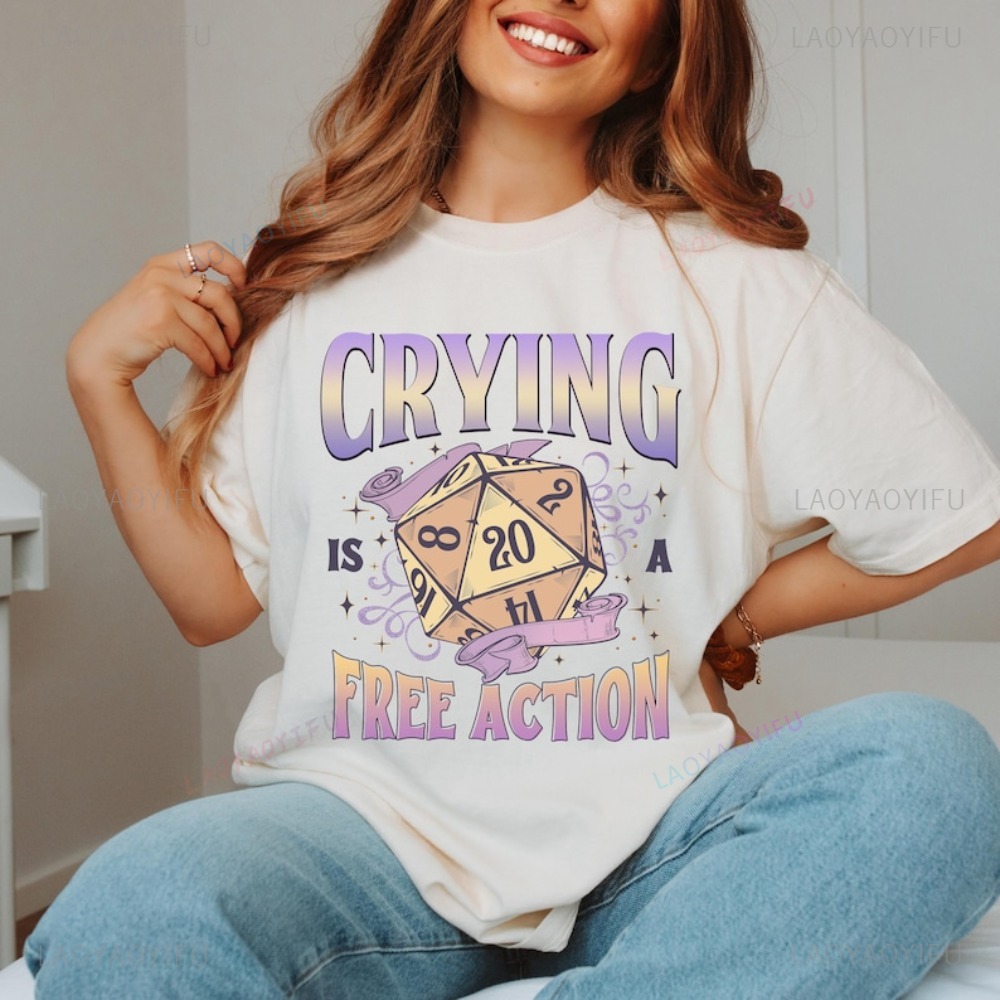 Funny DnD Crying Is A Free Act - đánh giá và giá Esports Gaming Shirts