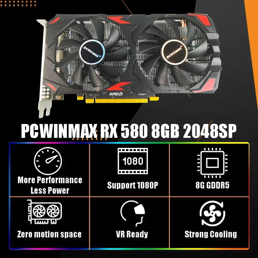 PCWINMAX Radeon RX 580 2048SP  - đánh giá và giá Video Gaming & Esports Usd Acc