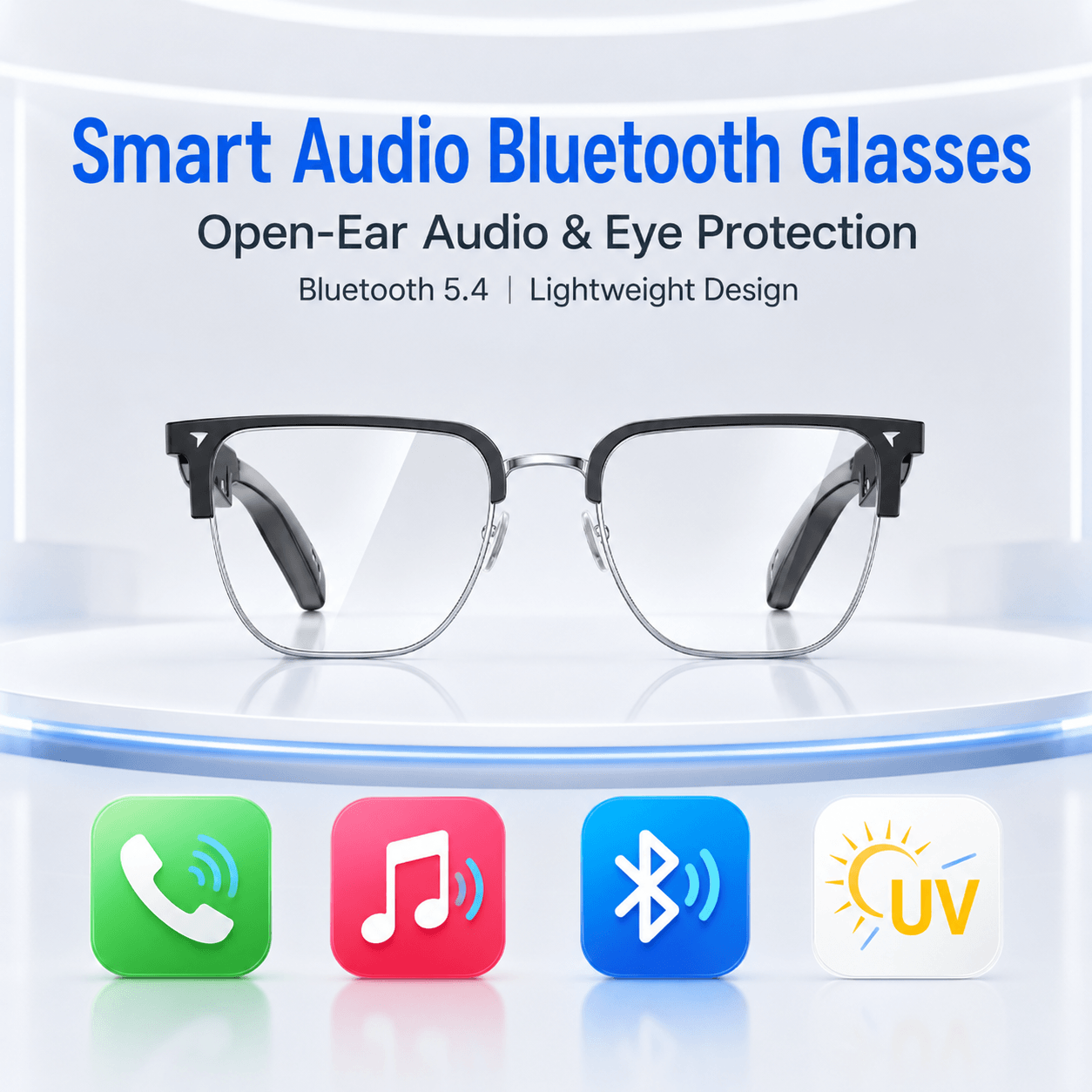 AIMB V2 Smart Bluetooth Glasse - đánh giá và giá Gaming Glasses Blue