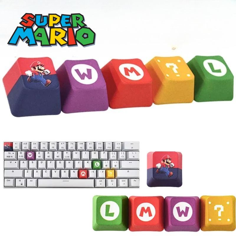 5pcs/lot Super Mary Keycaps An - đánh giá và giá Keyboard Tenkeyless