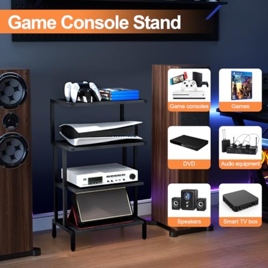 Media Stand Gaming Shelf 4 Tie - đánh giá và giá Video Gaming & Esports Usd Acc