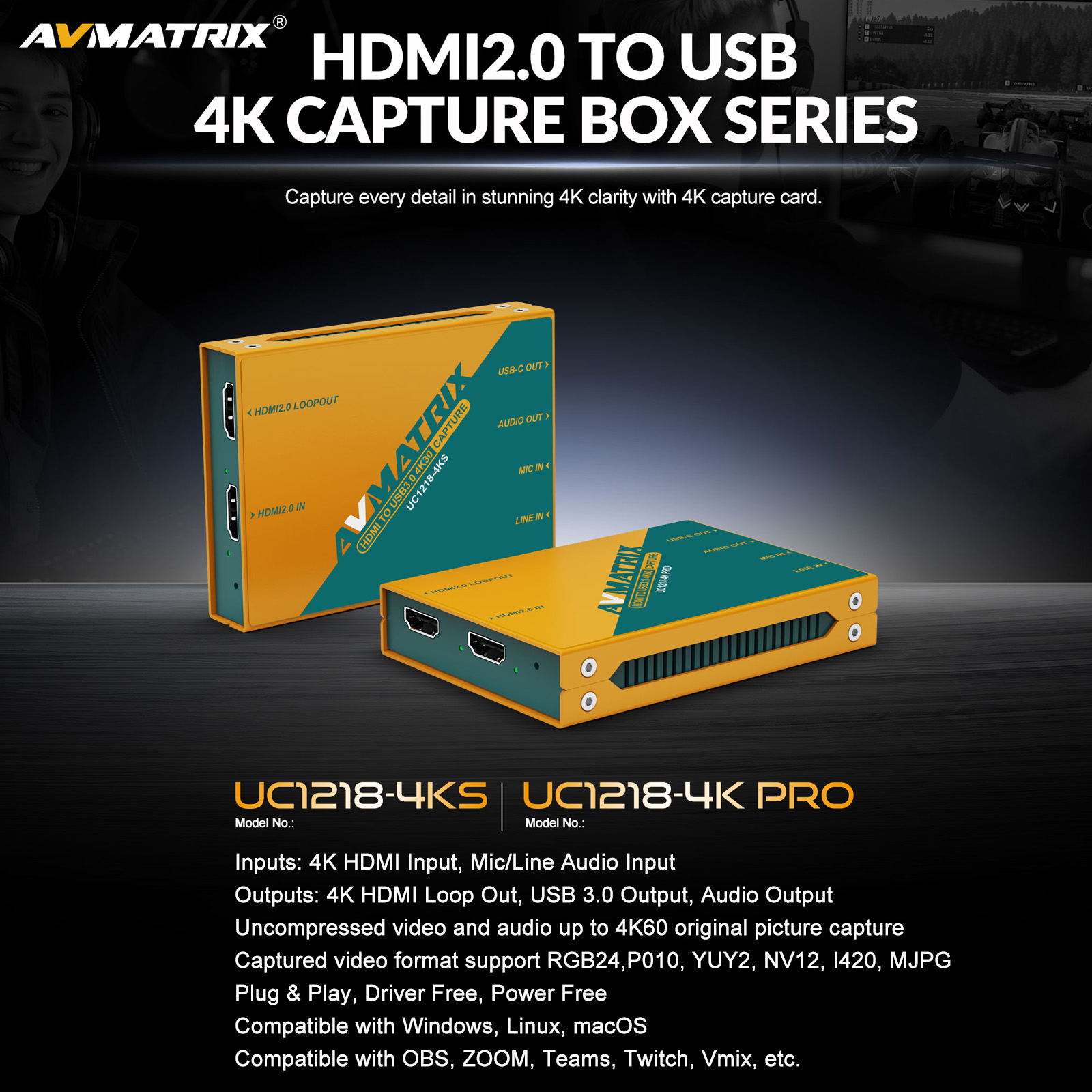 AVMATRIX 4K USB3.0 Video Captu - đánh giá và giá Video Gaming & Esports Usd Acc